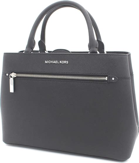 michael kors blossom hailee leather satchel|Michael Kors Hailee Medium Convertible Satchel (Black/Silver .